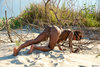 Gorgeous African Young Nudist Woman on Wild Beach